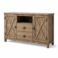 Aparador de Madera de Roble con Cajones y Puertas 120x40x80 cm