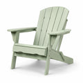 Silla Adirondack de madera de pino verde menta, 95 cm x 75 cm x 90 cm