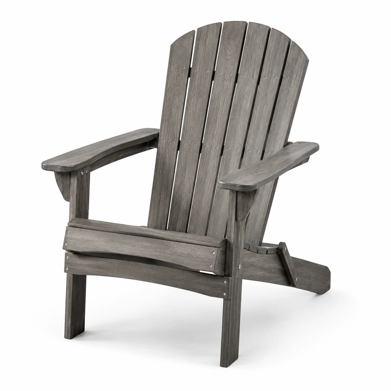 Silla Adirondack de Polietileno Reciclado Gris para Exterior