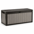 Baúl de Jardín de Polipropileno 150x70x60 cm Gris/Negro