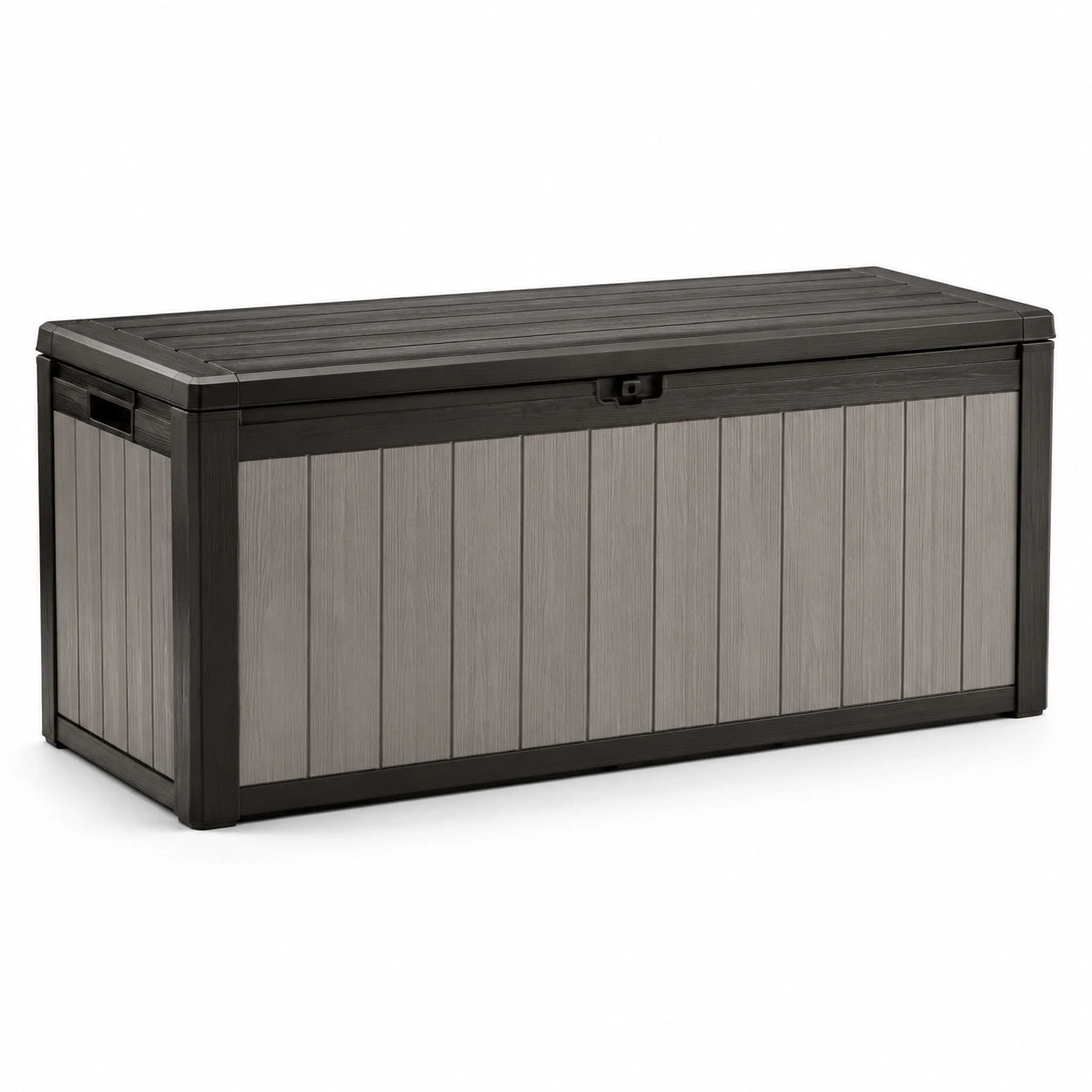 Baúl de Jardín de Polipropileno 150x70x60 cm Gris/Negro