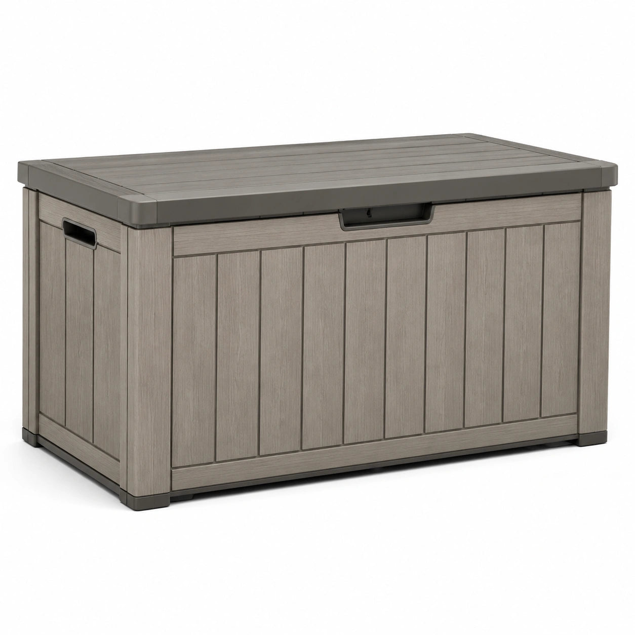 Baúl de polipropileno para exterior 120x60x55 cm color gris