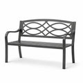 Banco de jardín de acero revestido 128cm