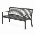 Banco de acero galvanizado gris 150x60x80 cm