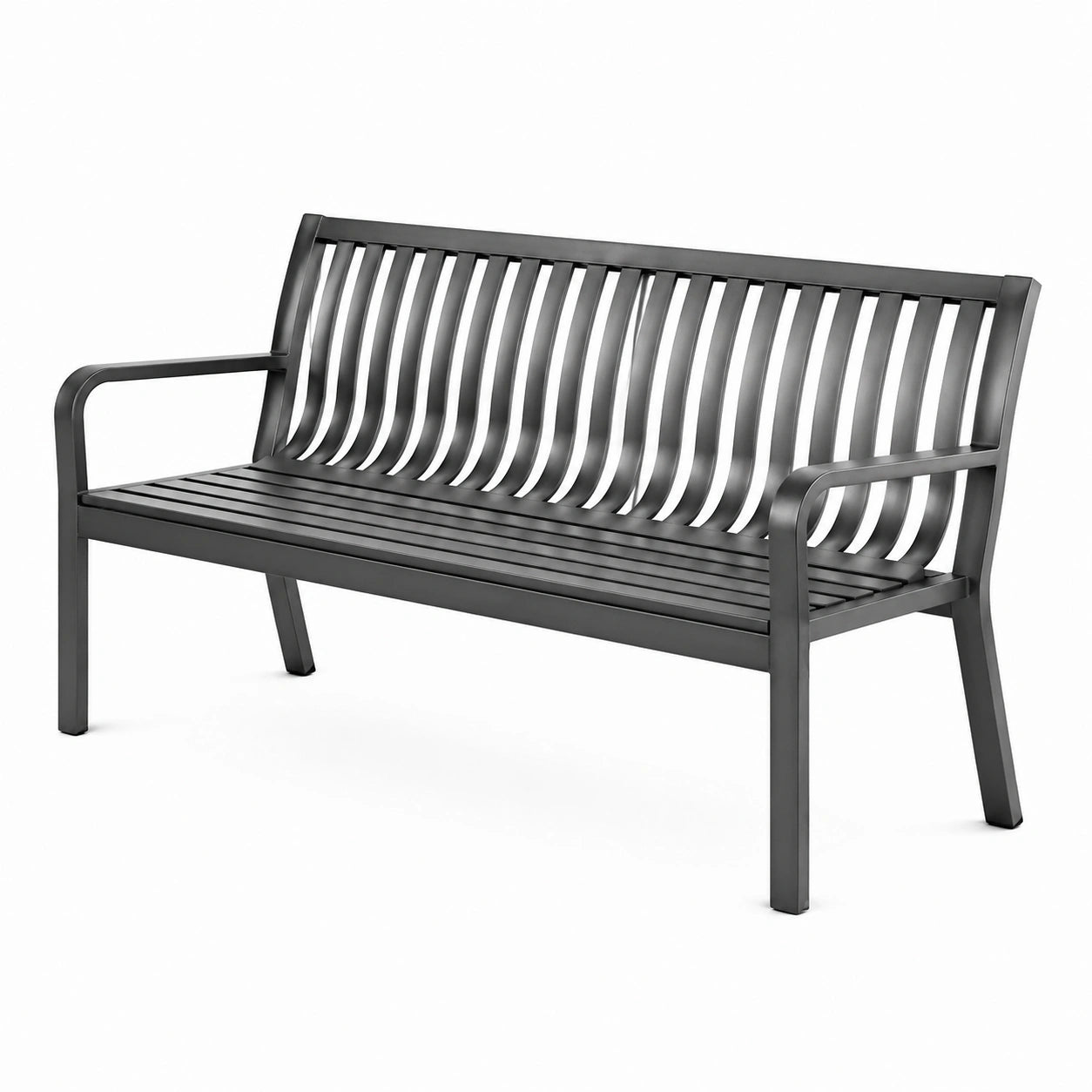 Banco de acero galvanizado gris 150x60x80 cm
