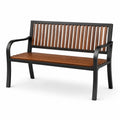 Banco de metal y madera 125x60x85 cm negro/madera