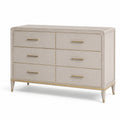 Cajonera de Madera y Metal con 6 Cajones Beige