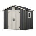 Cobertizo de acero galvanizado 213x127x185 cm gris/beige